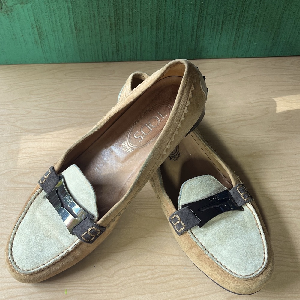 TOD’S Suede Driving Shoes size 38 1/2